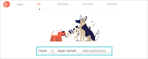Enter basic ‘Information about your dog.’